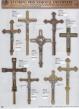  Combination Finish Bronze Floor Processional Crucifix w/Wood Column: 9035 Style - 83" Ht 